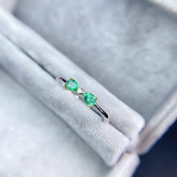 (11.14A)天然哥倫比亞祖母綠 戒指