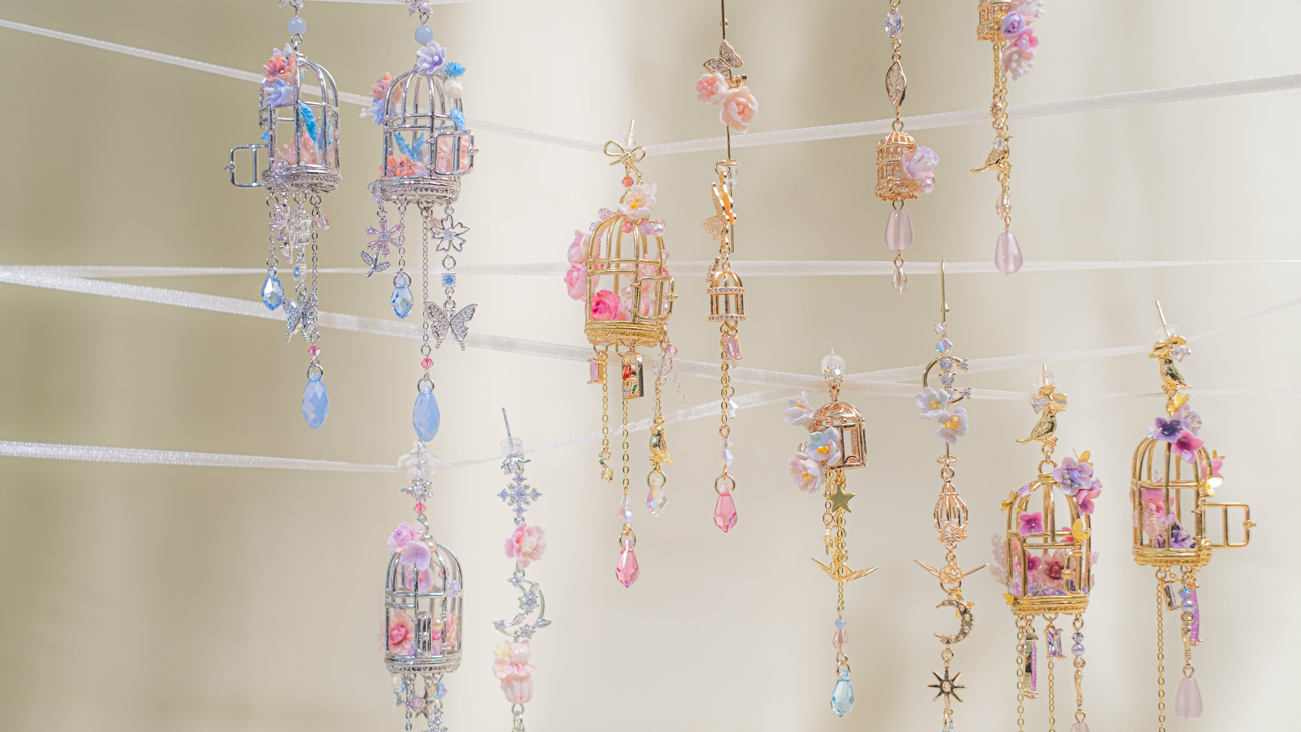 ⑩ Bird Cage S925 Earrings / Cuff Earrings (6 Designs)