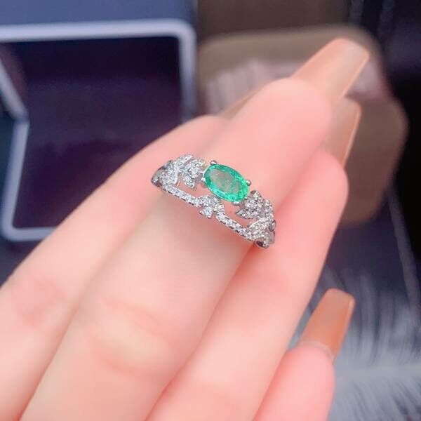 (11.14A)天然哥倫比亞祖母綠 戒指