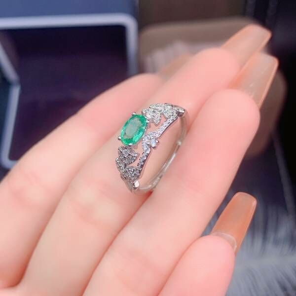 (11.14A)天然哥倫比亞祖母綠 戒指