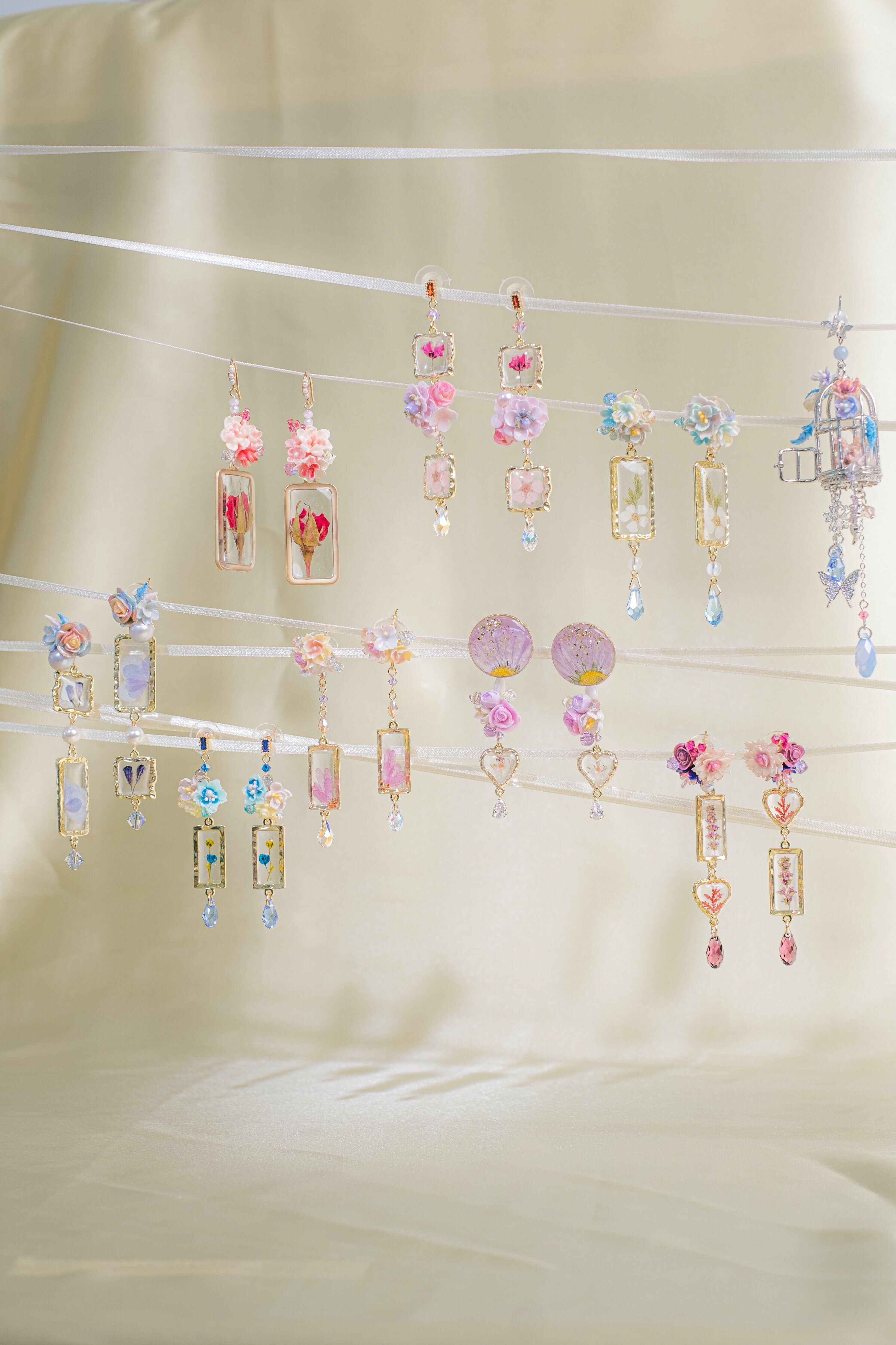 ⑩ Floral Specimen S925 Earrings (8 Designs)