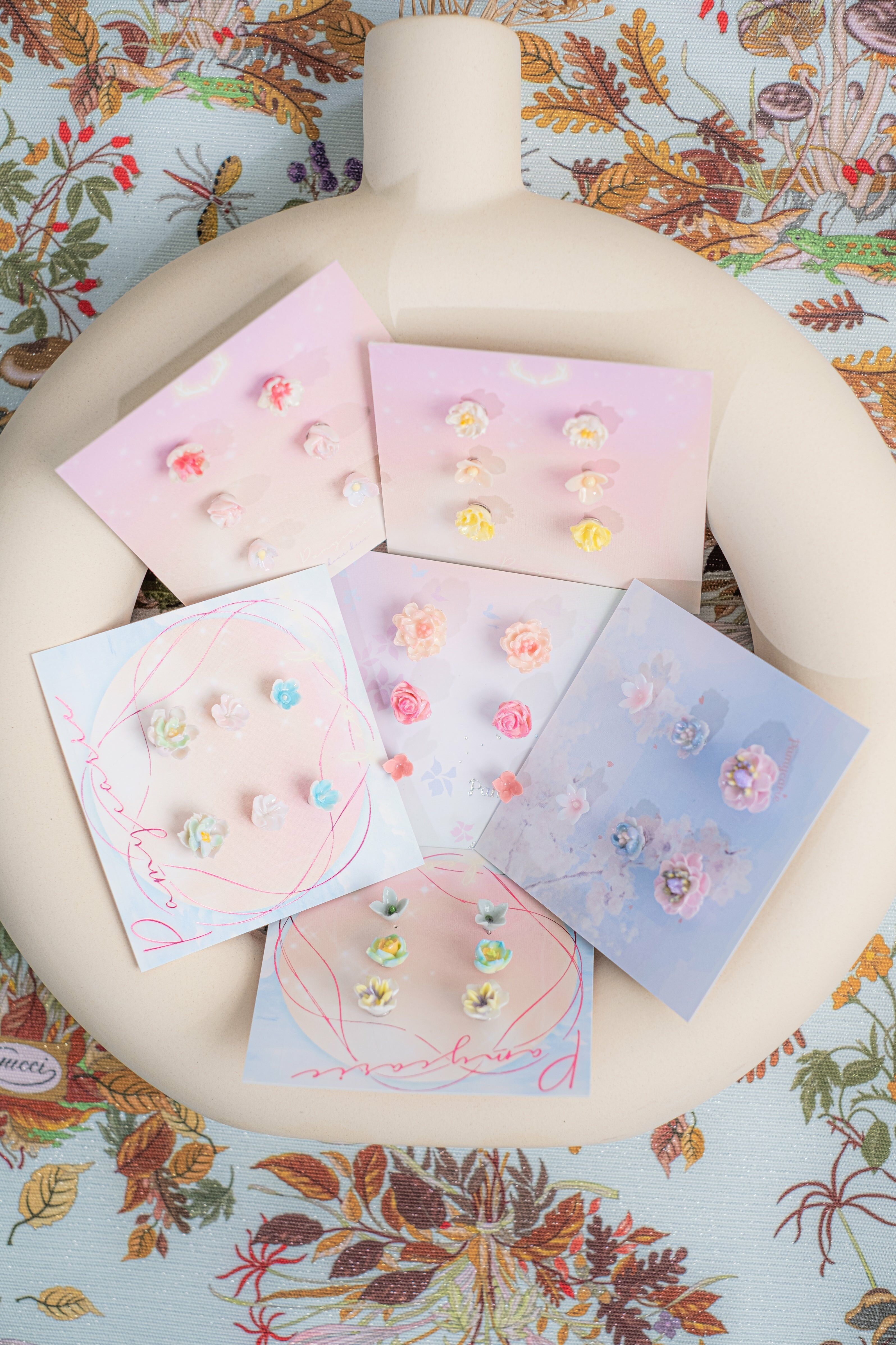 ⑩ Ear Stud 3 Pairs Set (10 Designs)