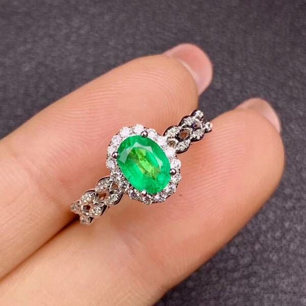 (11.14A)天然哥倫比亞祖母綠 戒指