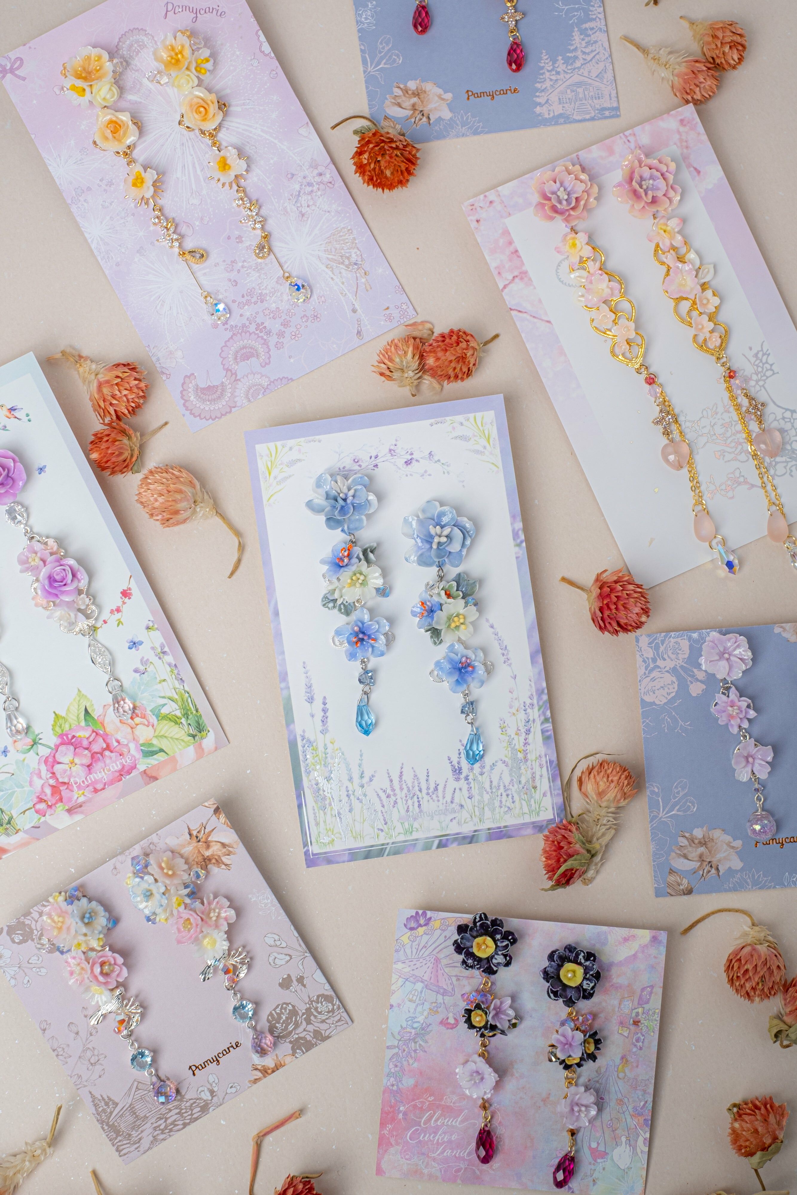 ➁ Special Edition Camellia S925 Earrings (10 Designs)