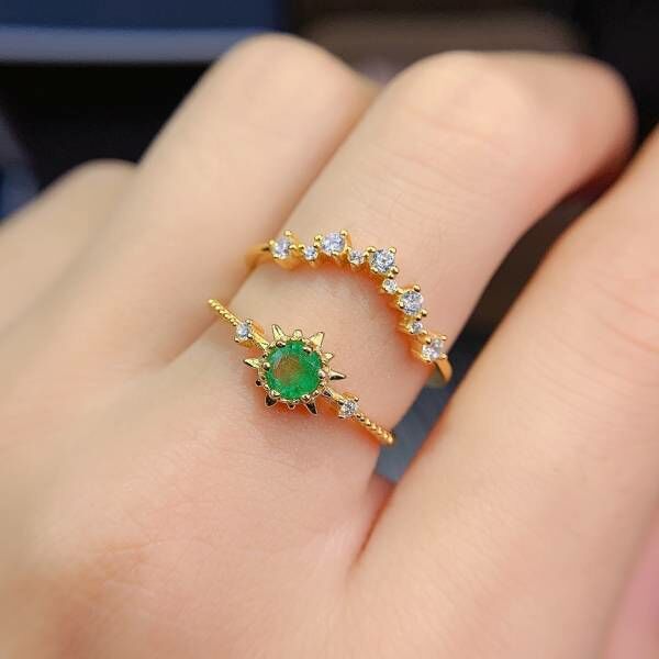 (11.13B)天然哥倫比亞祖母綠 戒指