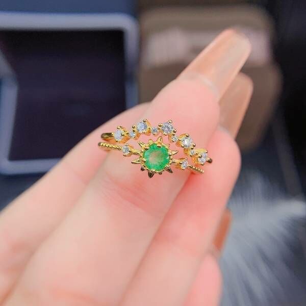 (11.13B)天然哥倫比亞祖母綠 戒指