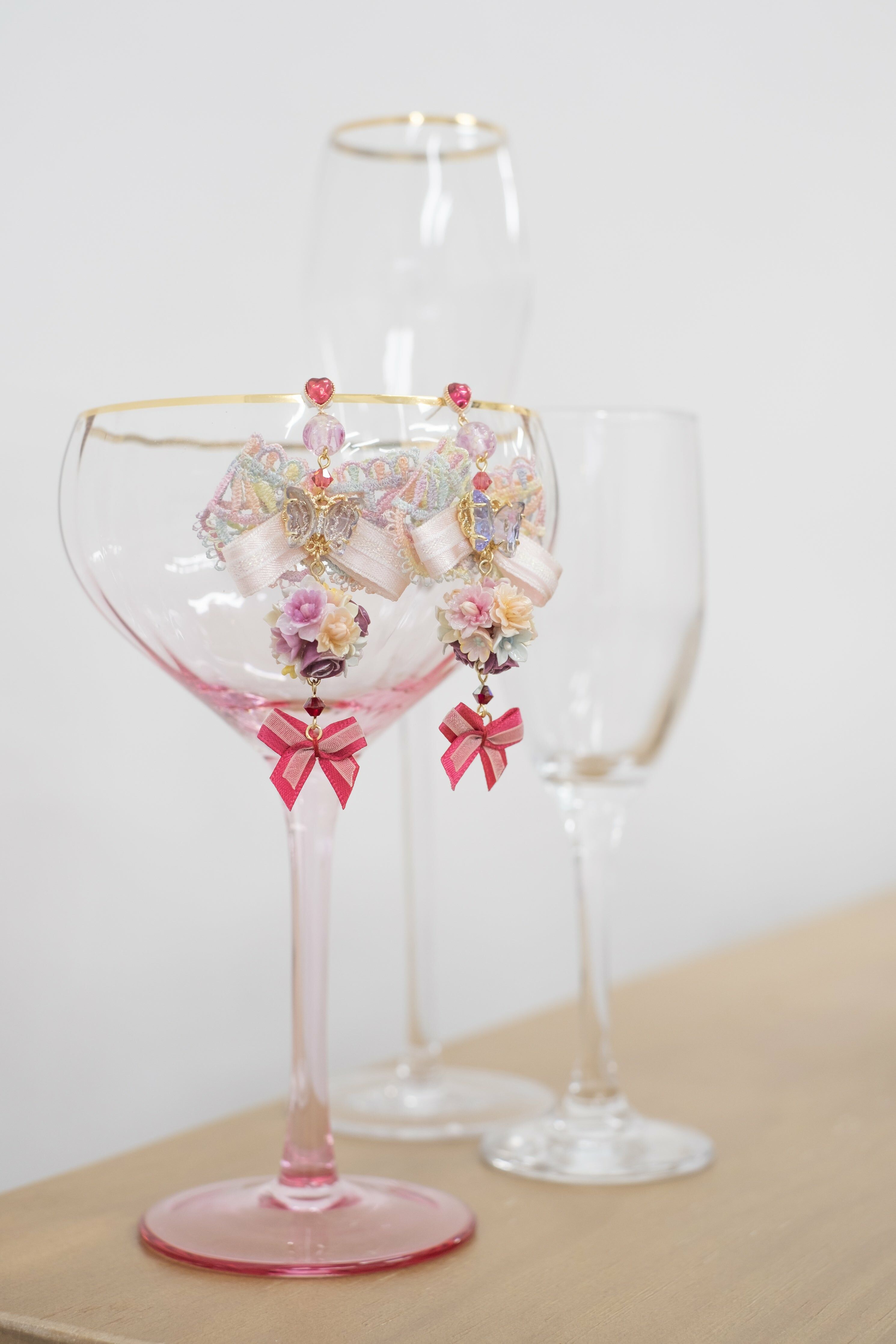Ribbon Bouquet S925 Earrings