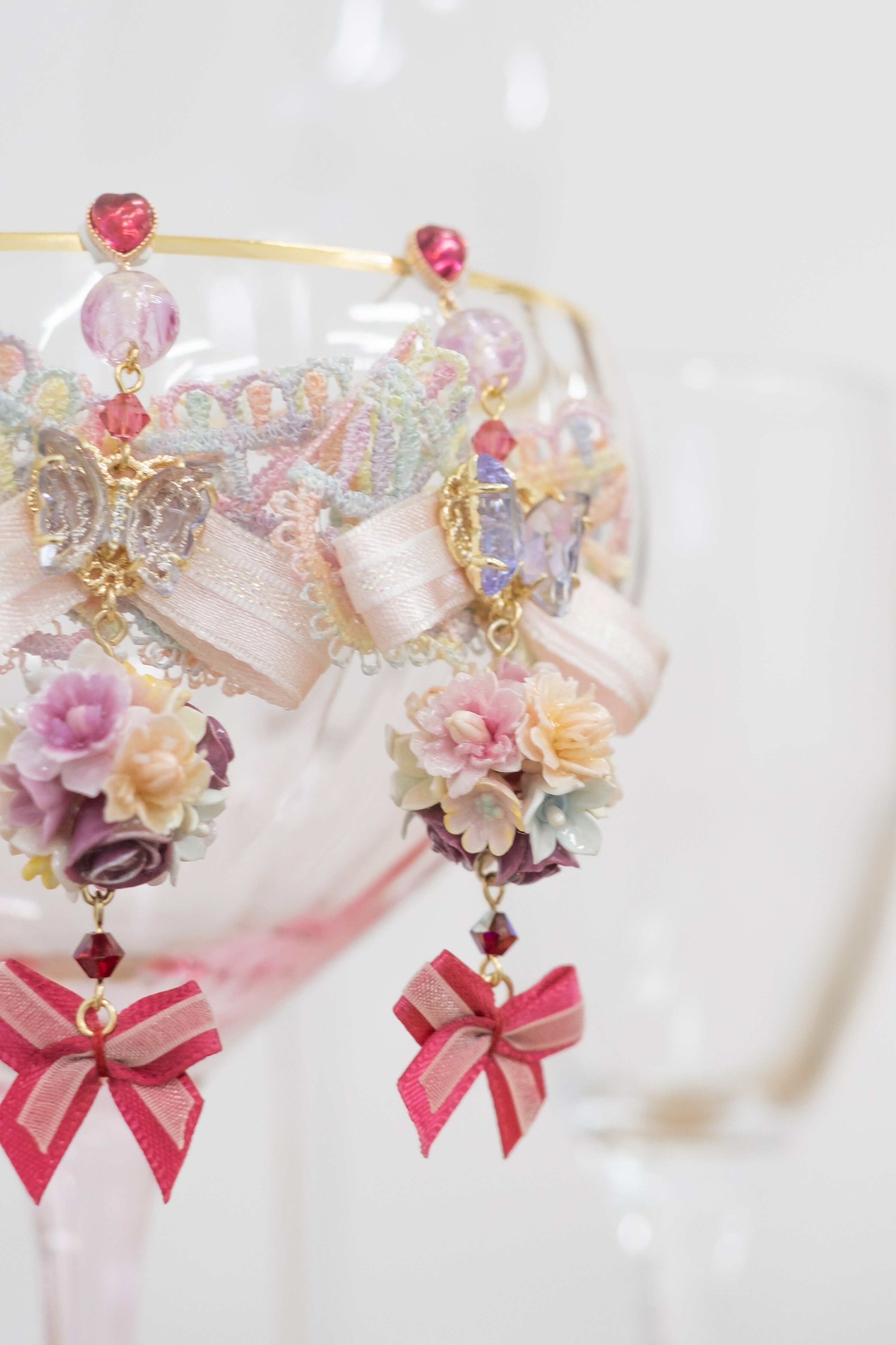 Ribbon Bouquet S925 Earrings