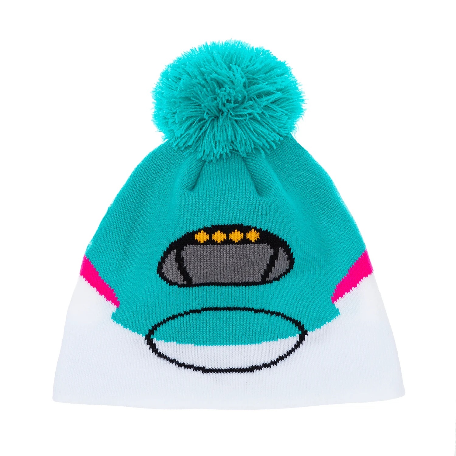 Popondetta 鐵道毛毛球針織冷帽