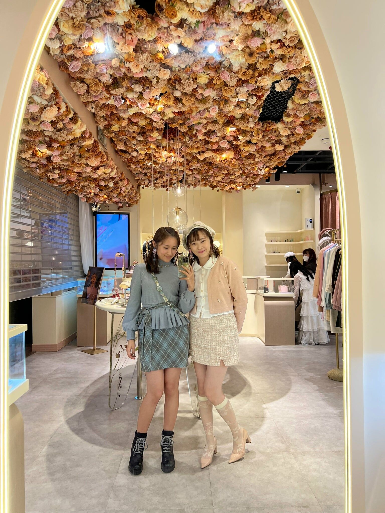 CZ Embroidered Ruffle Set with Belt (Dusty Pink/Dusty Blue)