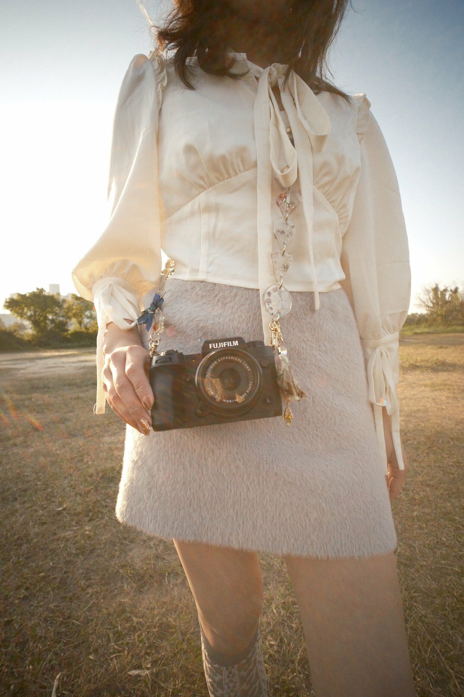 Bowknot Blouse (Wine/Cream/Black)