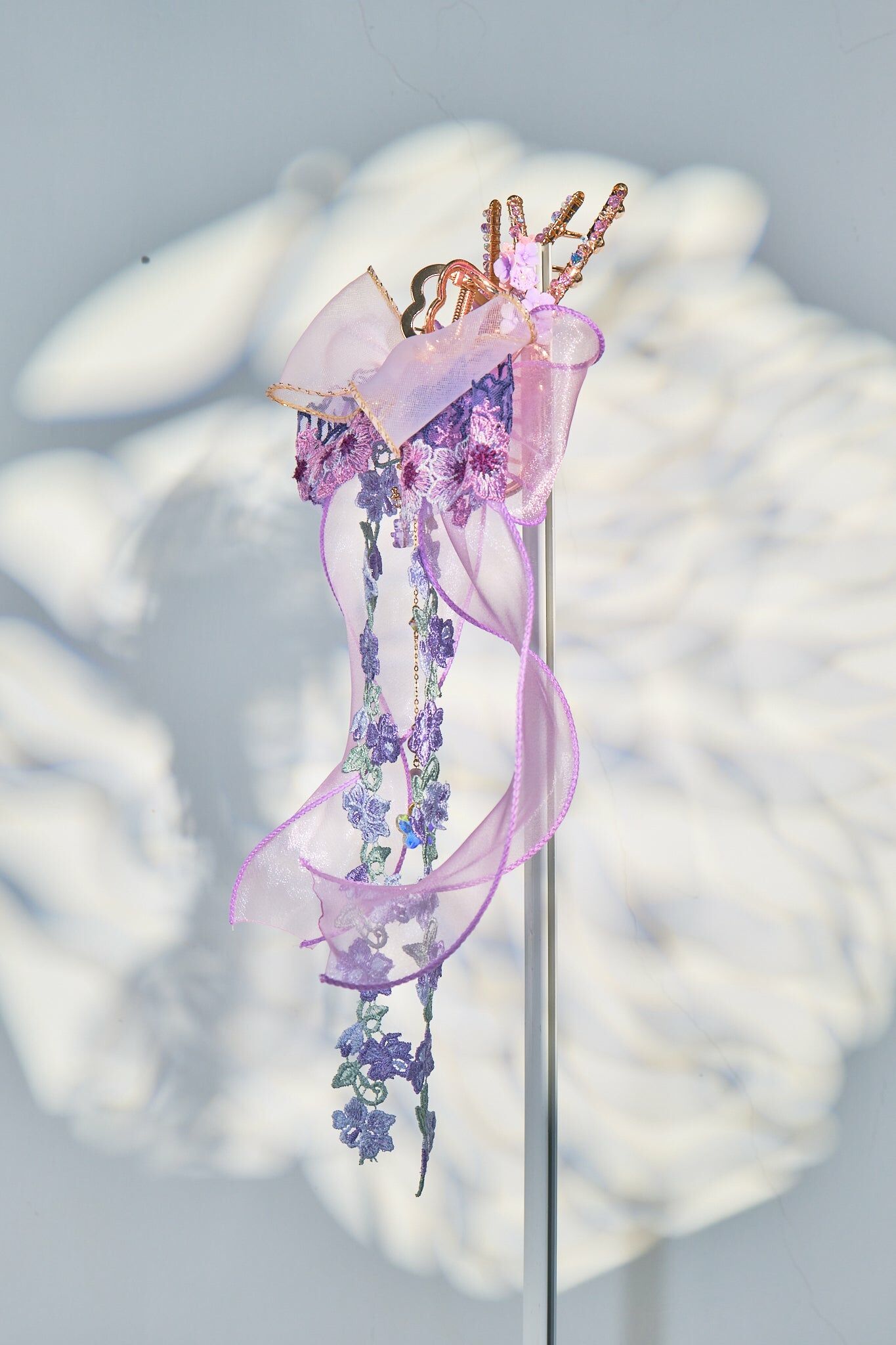 ⑧ Mermaid Ribbon Bow Claw Clip (8 Designs)