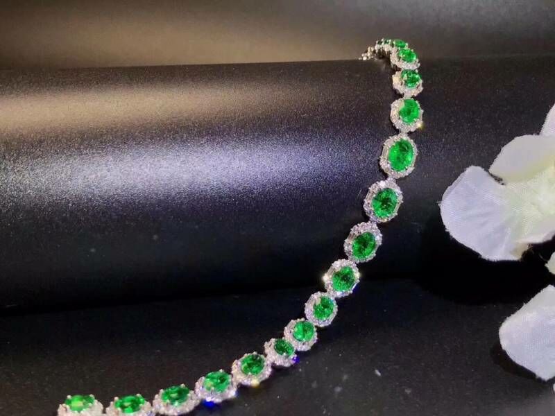 (11.13A)純天然祖母綠 手鍊