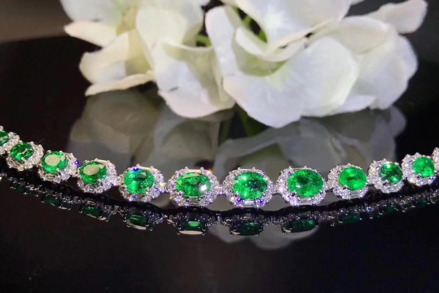 (11.13A)純天然祖母綠 手鍊