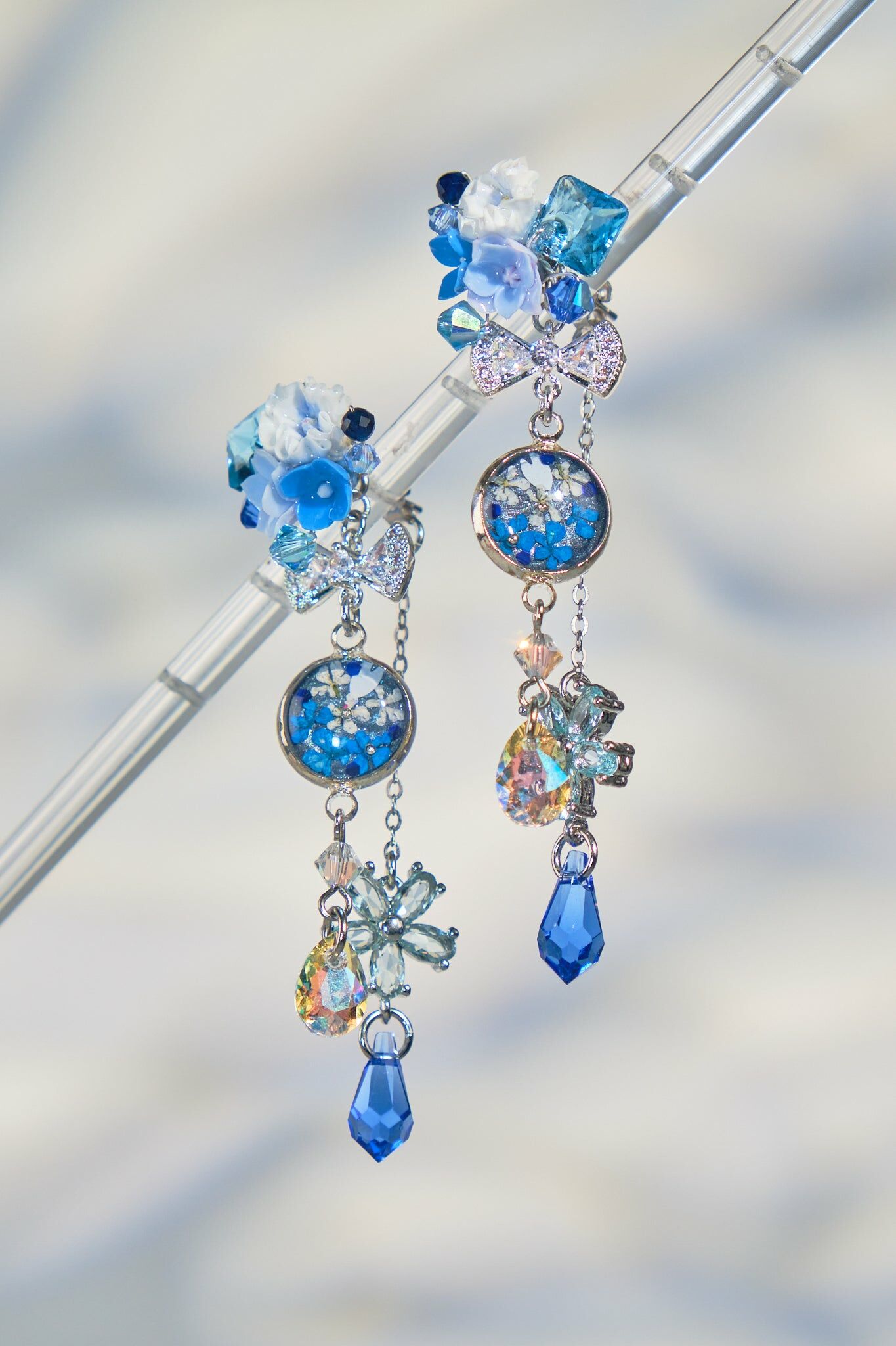 ⑧ 4-in-1 Floral Frame Earrings (4 Designs)