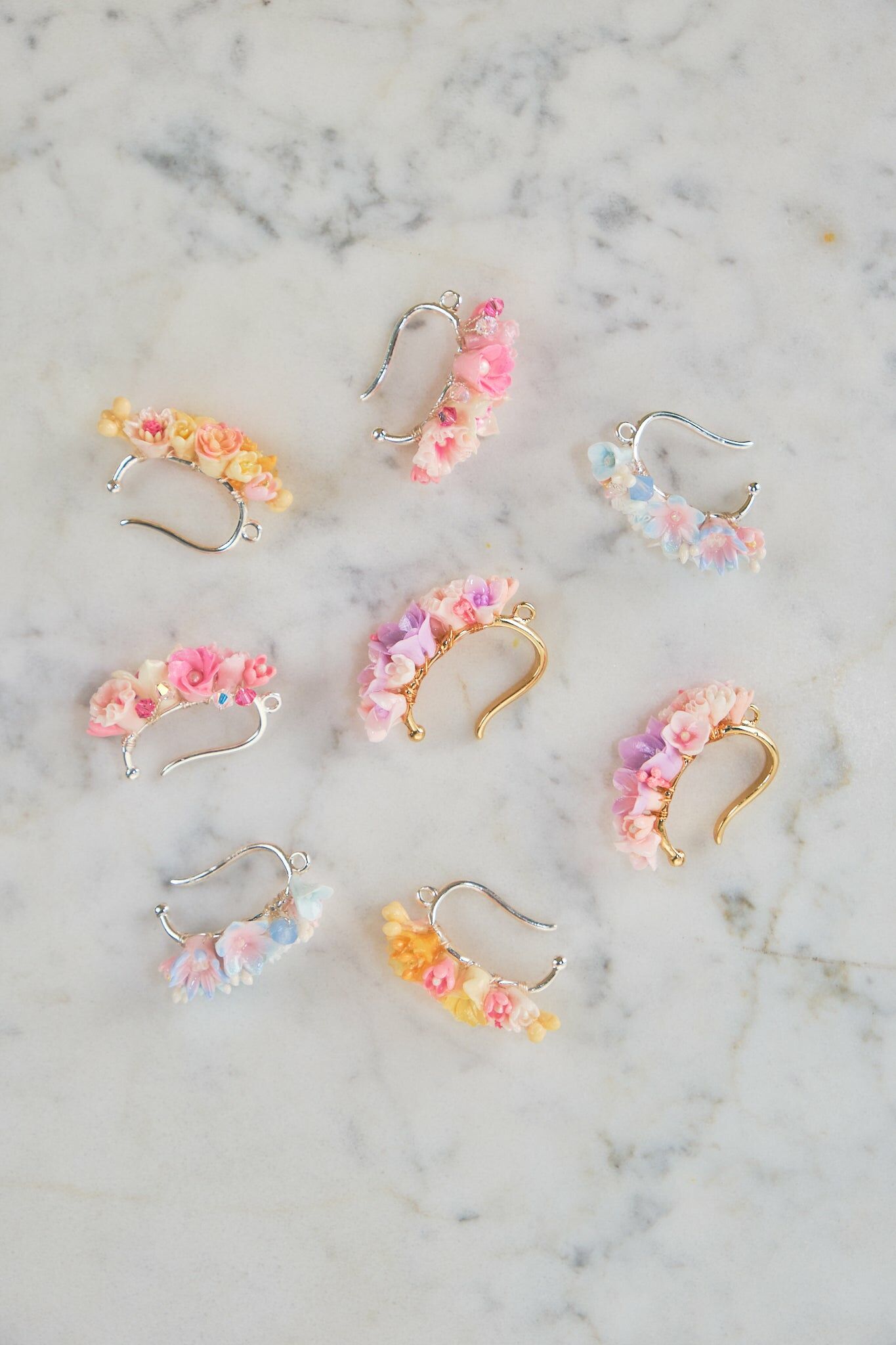 ⑧ Flower Wreath Ear Cuffs (4 Designs)