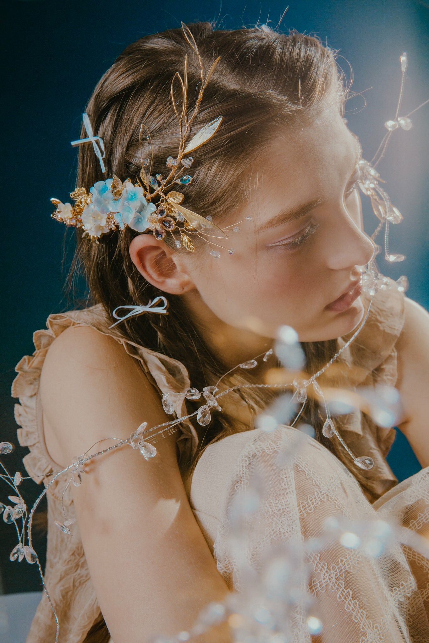 Hydrangea's Fairy Crystals Duckbill Clip