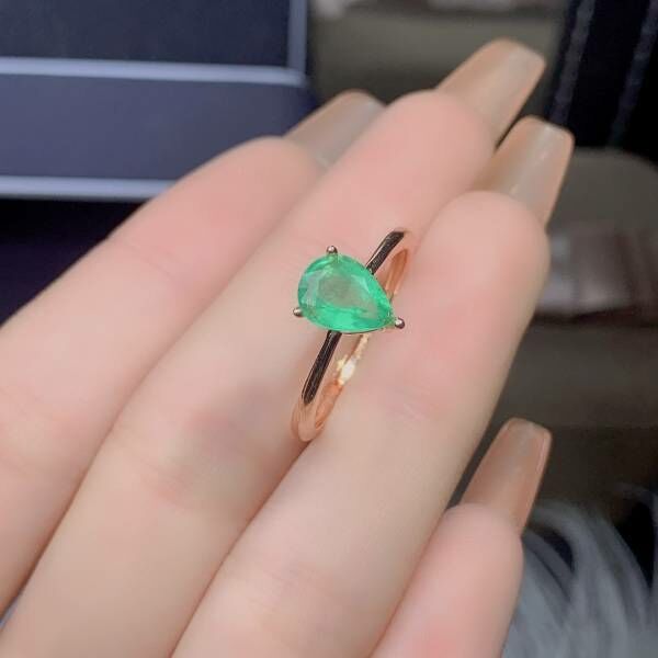 (11.13A)天然哥倫比亞祖母綠 戒指