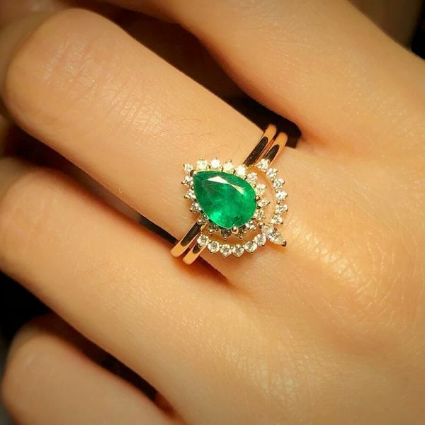 (11.13A)天然哥倫比亞祖母綠 戒指