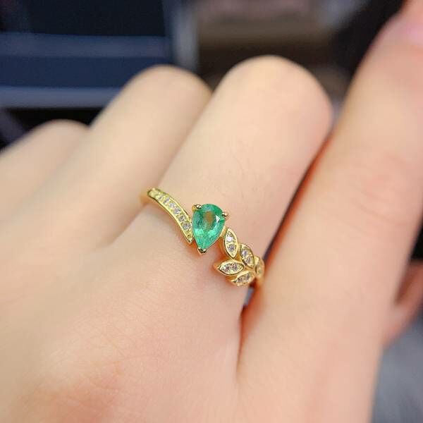 (11.13)天然哥倫比亞祖母綠 戒指