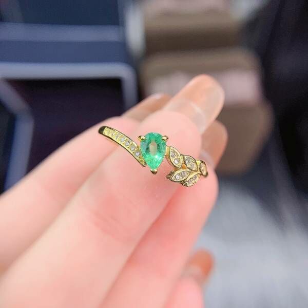 (11.13)天然哥倫比亞祖母綠 戒指