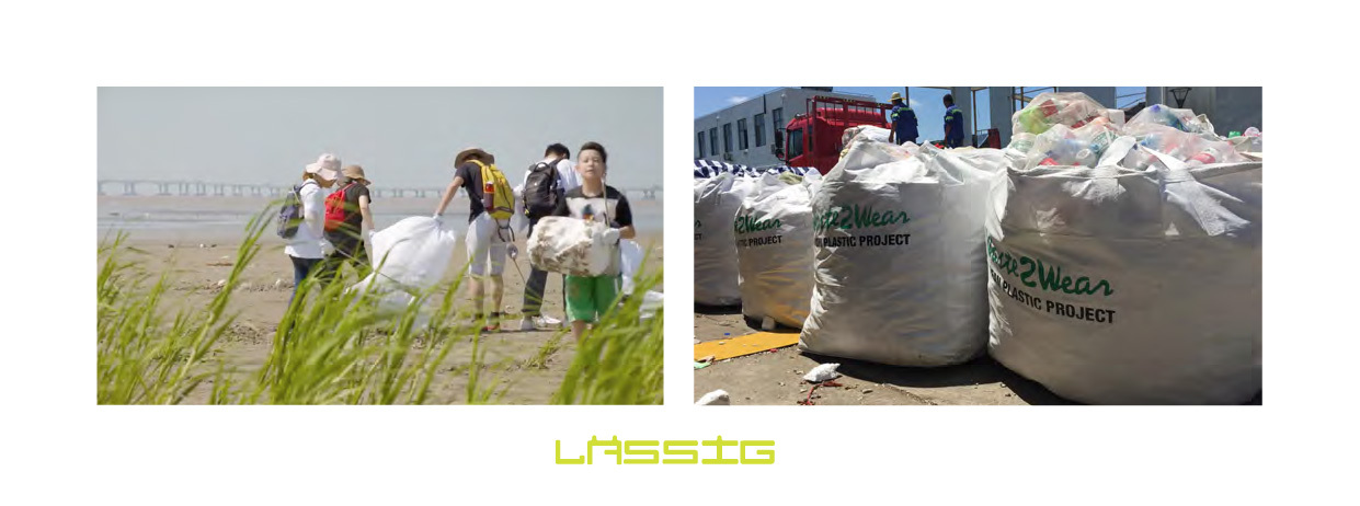 LASSIG媽媽包與荷蘭環保紡織品牌Waste2Wear 合作，使用38個回收PET寶特瓶再生纖維製造，100%環保無毒材質