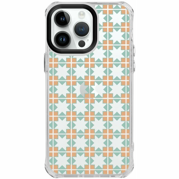 inblooom x The Hood Clear Plus Case/Old Ceramic Tile/Hydrangea Orange