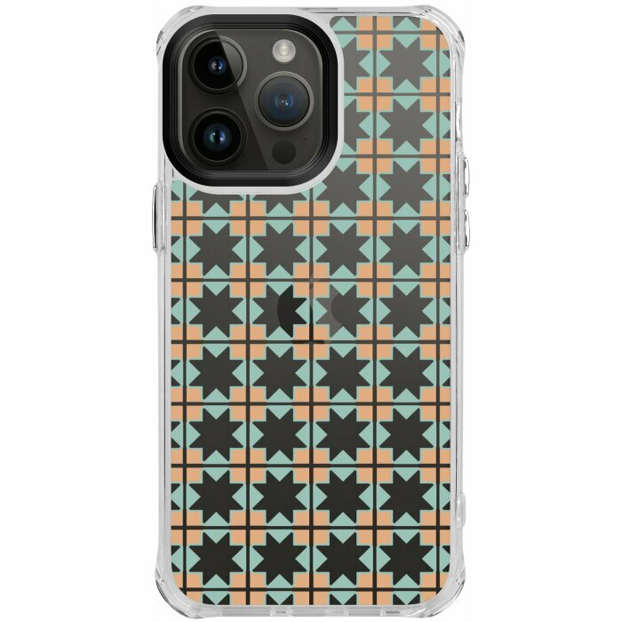 inblooom x The Hood Clear Plus Case/Old Ceramic Tile/Hydrangea Orange