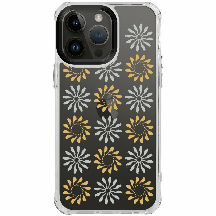 inblooom x The Hood Clear Plus Case/Black Drongo Circles/Sunflower