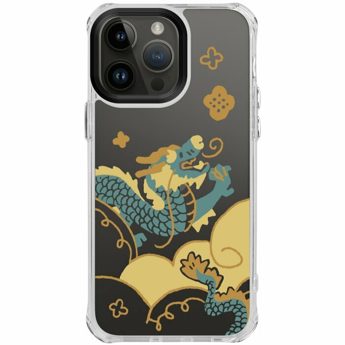 inblooom x The Hood Clear Plus Case/Auspicious Dragon/Lucky Gold