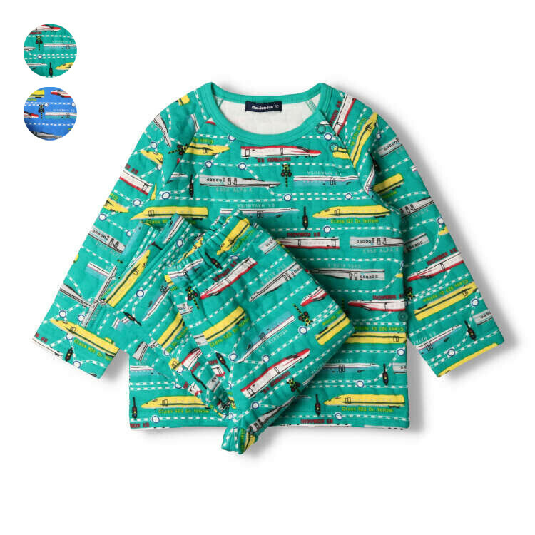 Moujonjon JR 新幹線列車圖案毛絨睡衣