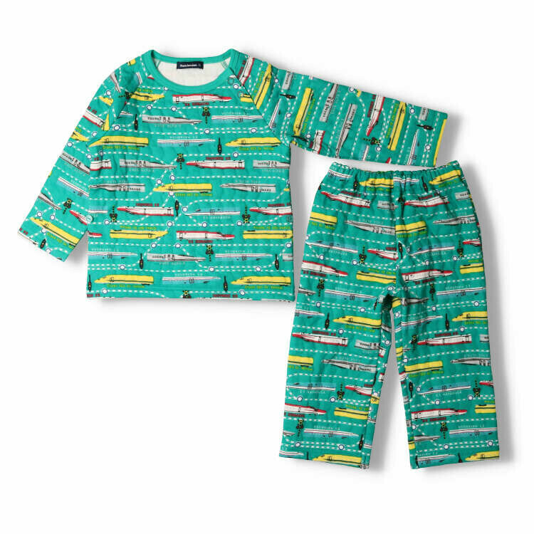 Moujonjon JR 新幹線列車圖案毛絨睡衣