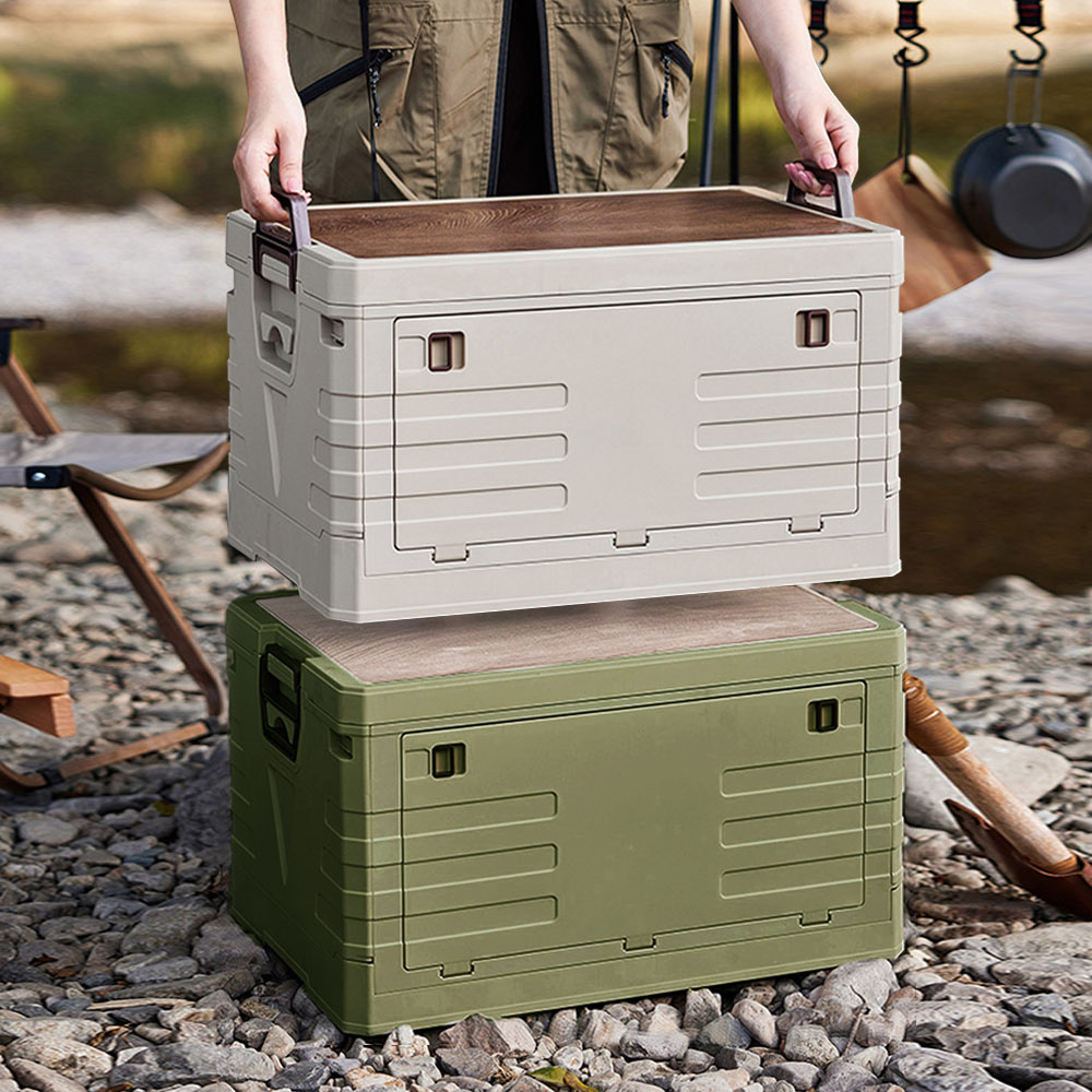 【AOTTO】50L戶外露營軍規折疊收納桌板收納箱(AL-201)