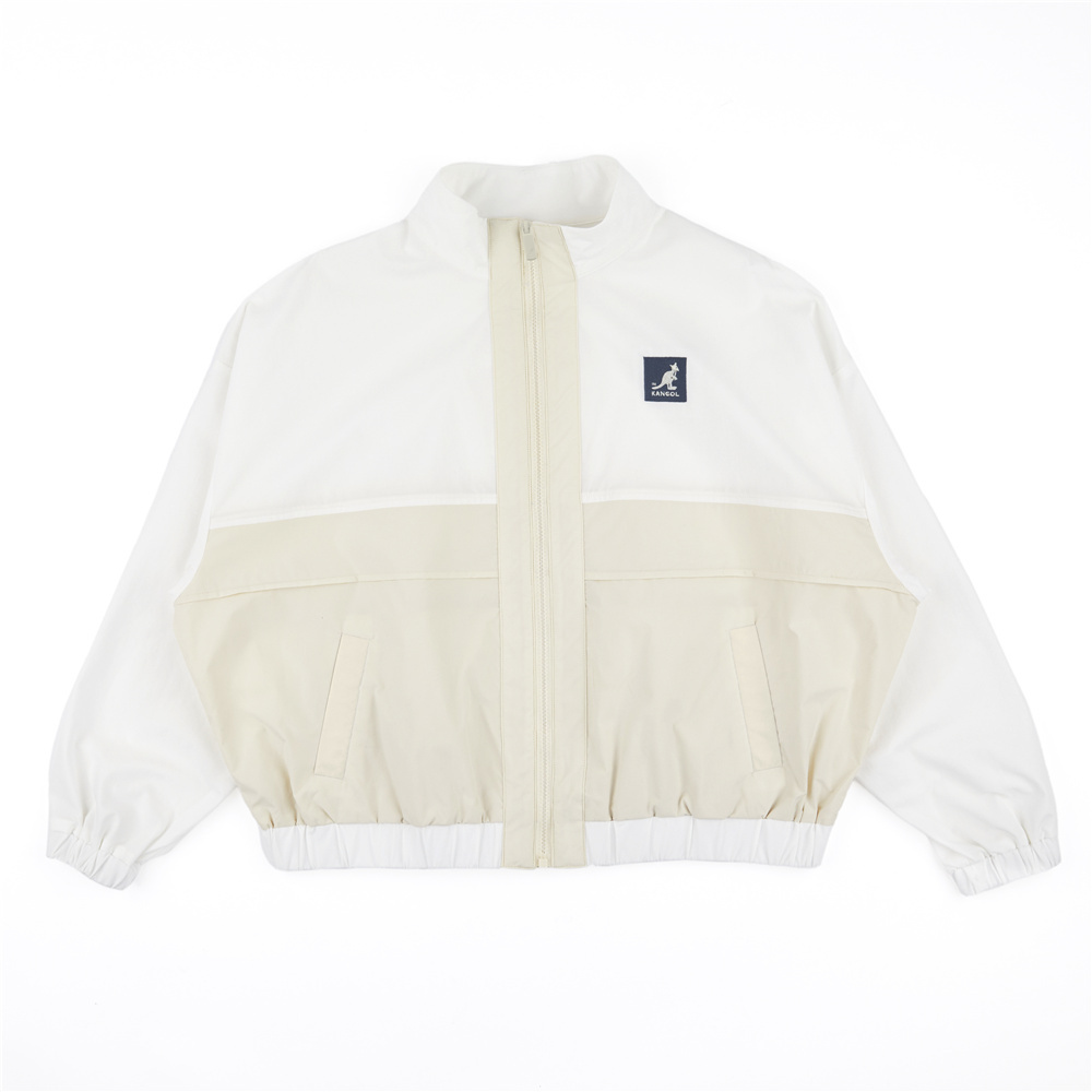 KANGOL 外套 米白 深綠 立領 短版 風衣外套 女 6352142200 6352142270