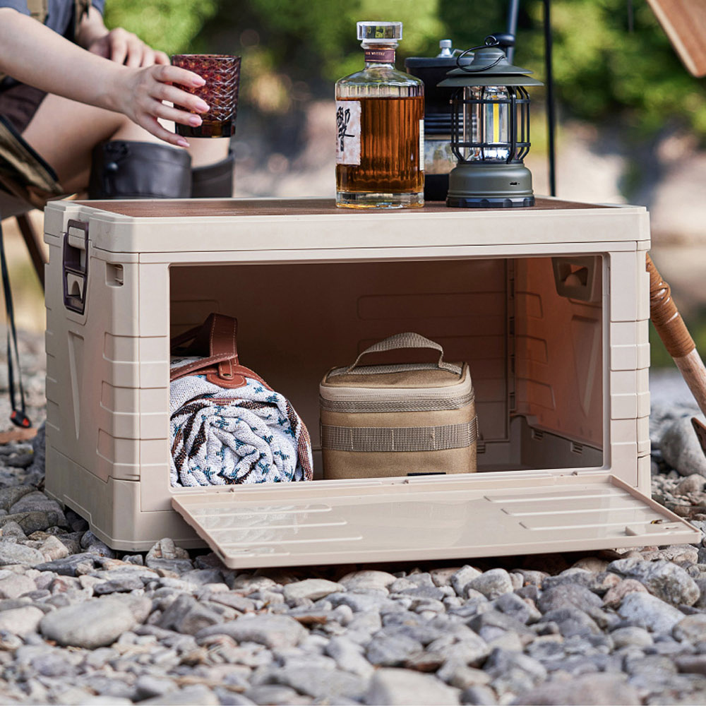 【AOTTO】68L戶外露營軍規折疊收納桌板收納箱(AL-202)