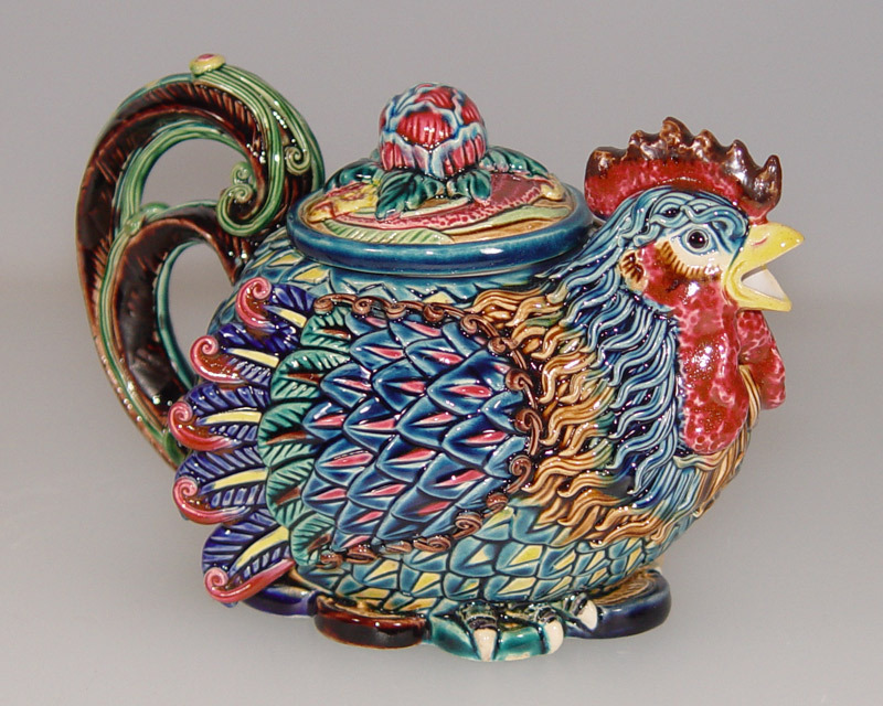 台灣國寶交趾陶｜居家開運商品 十二生肖茶壺 雞