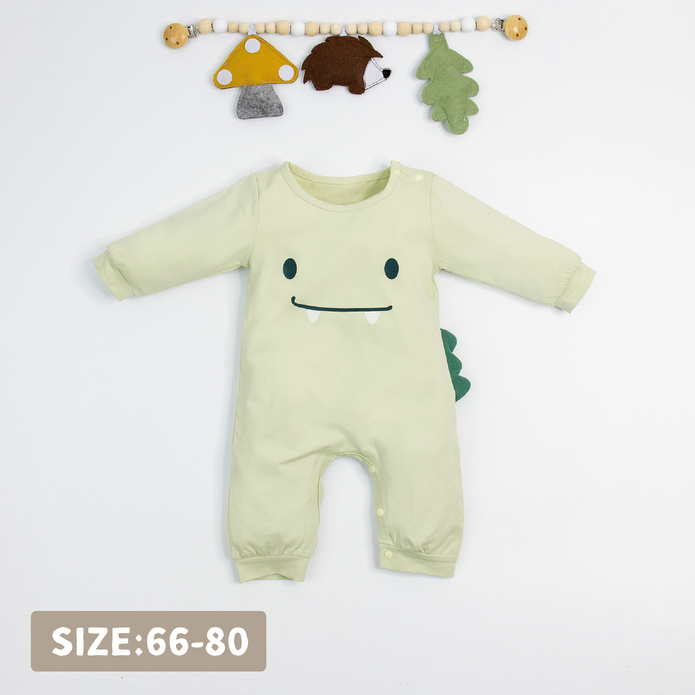 【JB1010】變身恐龍。霜柔棉長袖連身衣/爬服