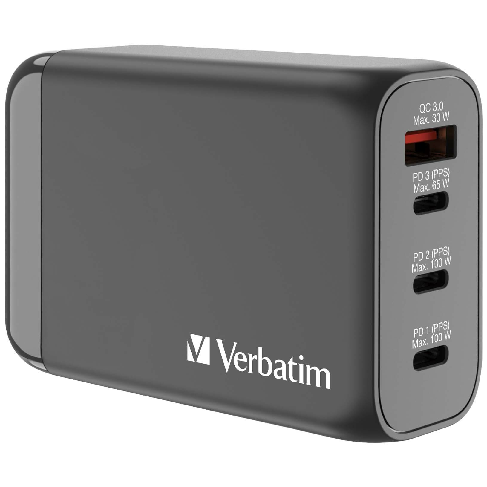 Verbatim 4 Port PD 3.0 100W Travel Charger 66967