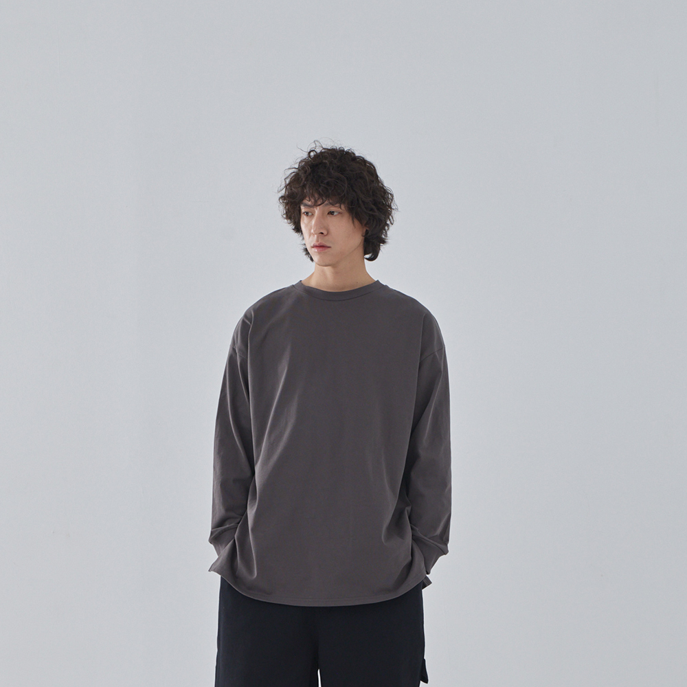 Basic plain wide long-sleeved top five colors S/M/L/XL【01097952】in stock+pre-order