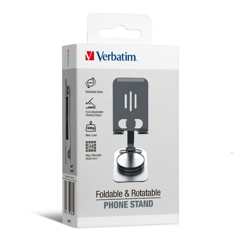 Verbatim Alu Rotatable Phone Stand 66930
