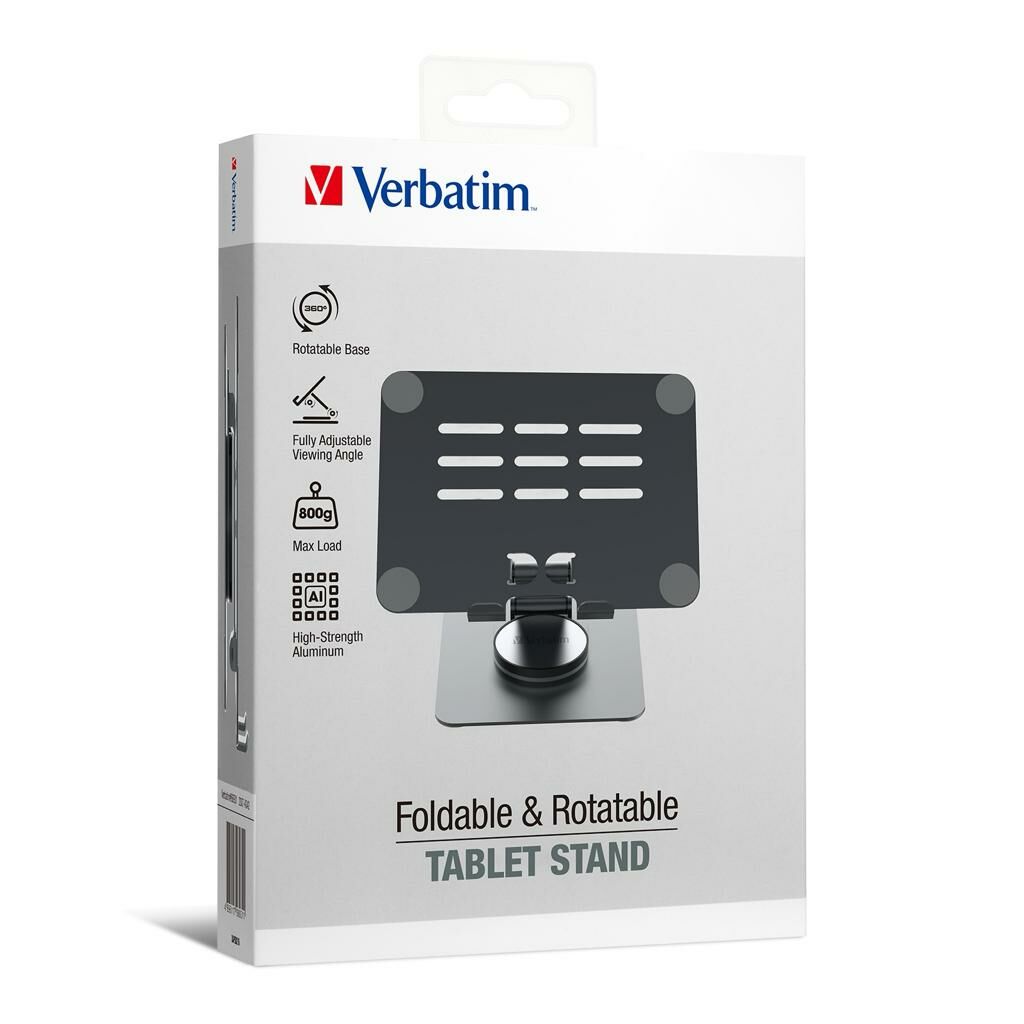 Verbatim Alu Rotatable Tablet Stand 66931