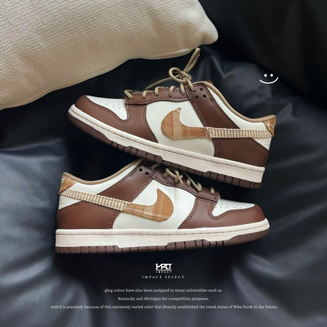 Nike Dunk Low (GS) 美拉德 梅納反應 棋盤拼接 白棕 FV3653-191