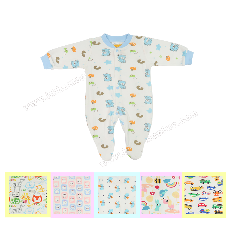 Koma Land: 嬰兒開鈕長袖連身褲連襪 BE3047 (1-3碼)