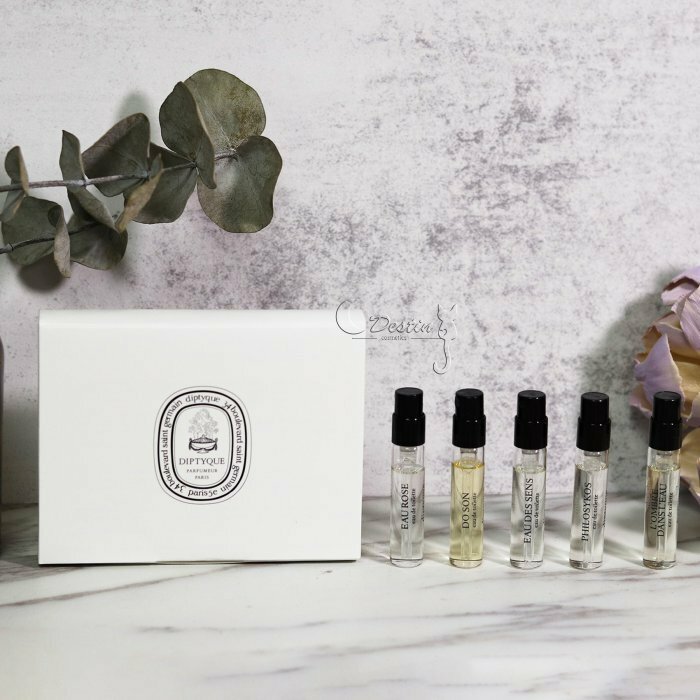 Diptyque 淡香水組合禮盒2mL x 5 玫瑰之水杜桑感官之水希臘無花果影中