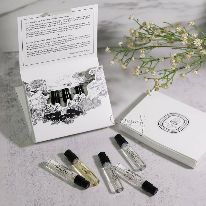 Diptyque 淡香水組合禮盒2mL x 5 玫瑰之水杜桑感官之水希臘無花果影中