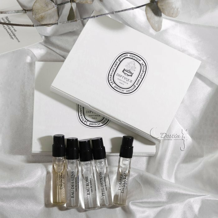 Diptyque 淡香水組合禮盒2mL x 5 玫瑰之水杜桑感官之水希臘無花果影中