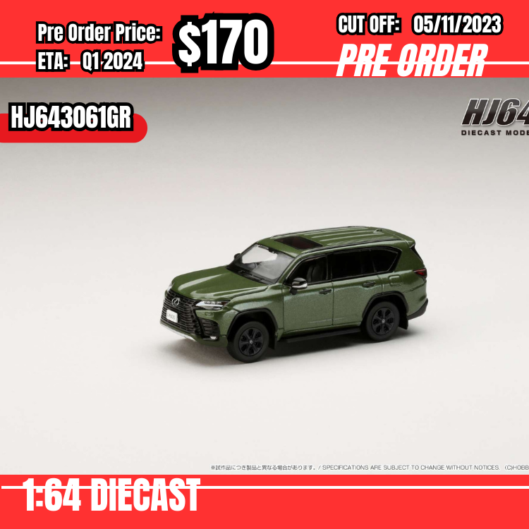 PO-$170 *Hobby Japan* 1:64 LEXUS LX600 OFFROAD Khaki HJ643061GR [OD27/10]