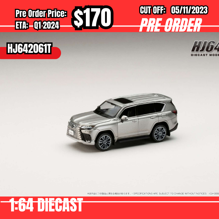 PO-$170 *Hobby Japan* 1:64 LEXUS LX600 EXECUTIVE Titanium HJ641061T [OD27/10]