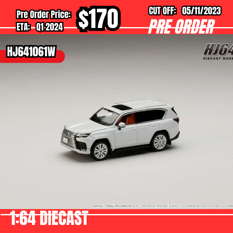 PO-$170 *Hobby Japan* 1:64 LEXUS LX600 EXECUTIVE Sonic Quartz HJ641061W [OD27/10]