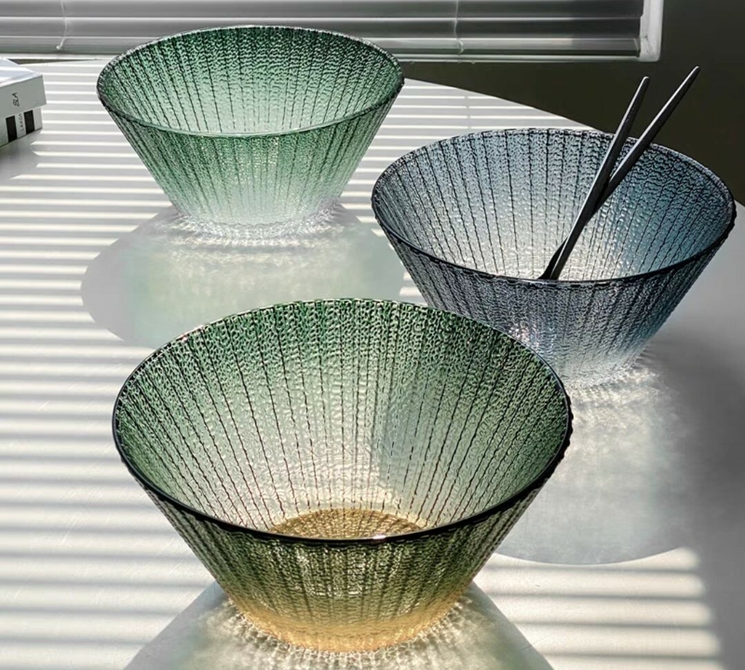 北歐風玻璃沙拉碗